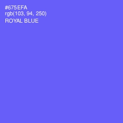 #675EFA - Royal Blue Color Image